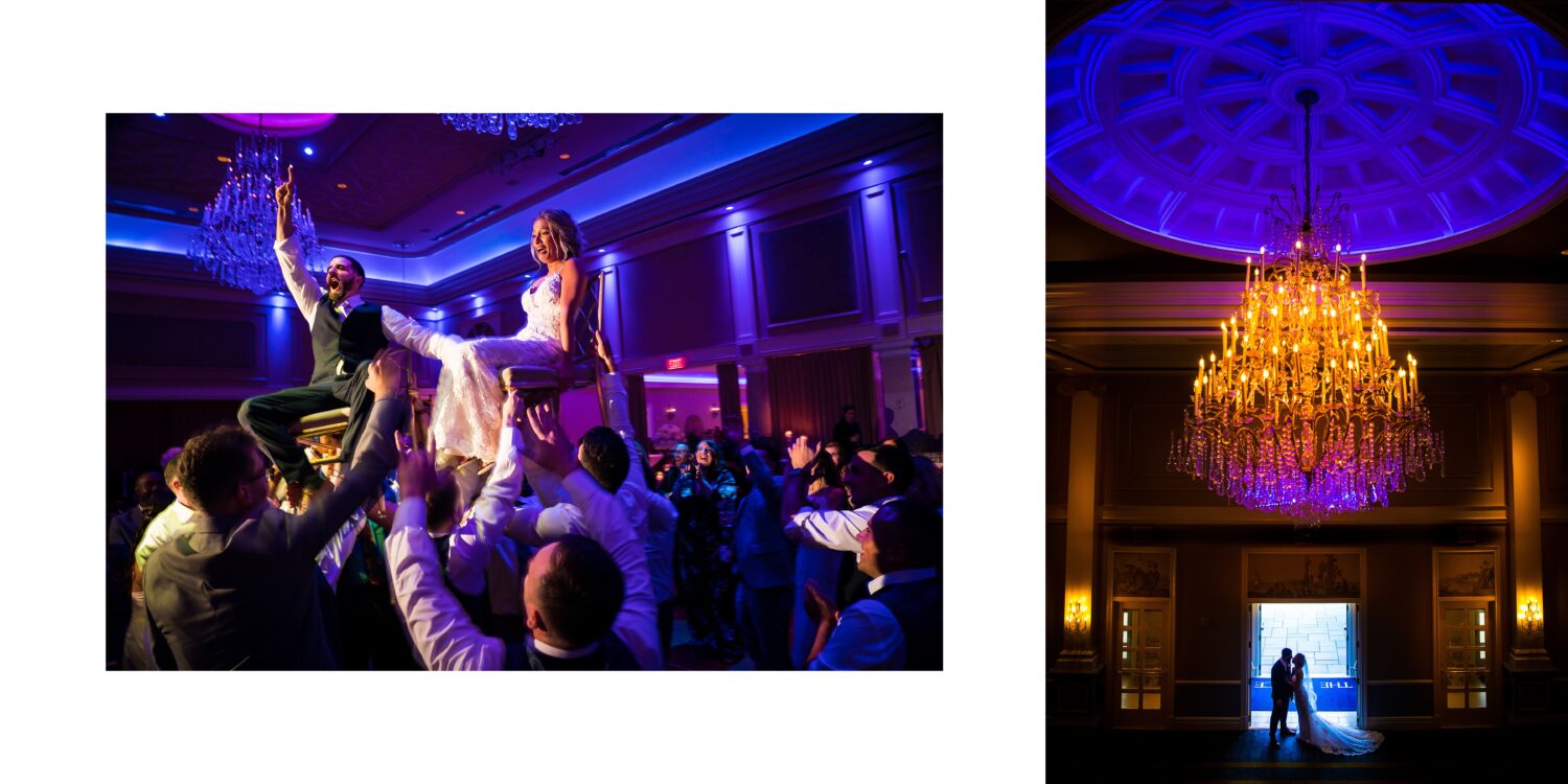 vibrant colorful images of the various moments during these palace at Somerset Park wedding reception in New Jersey 