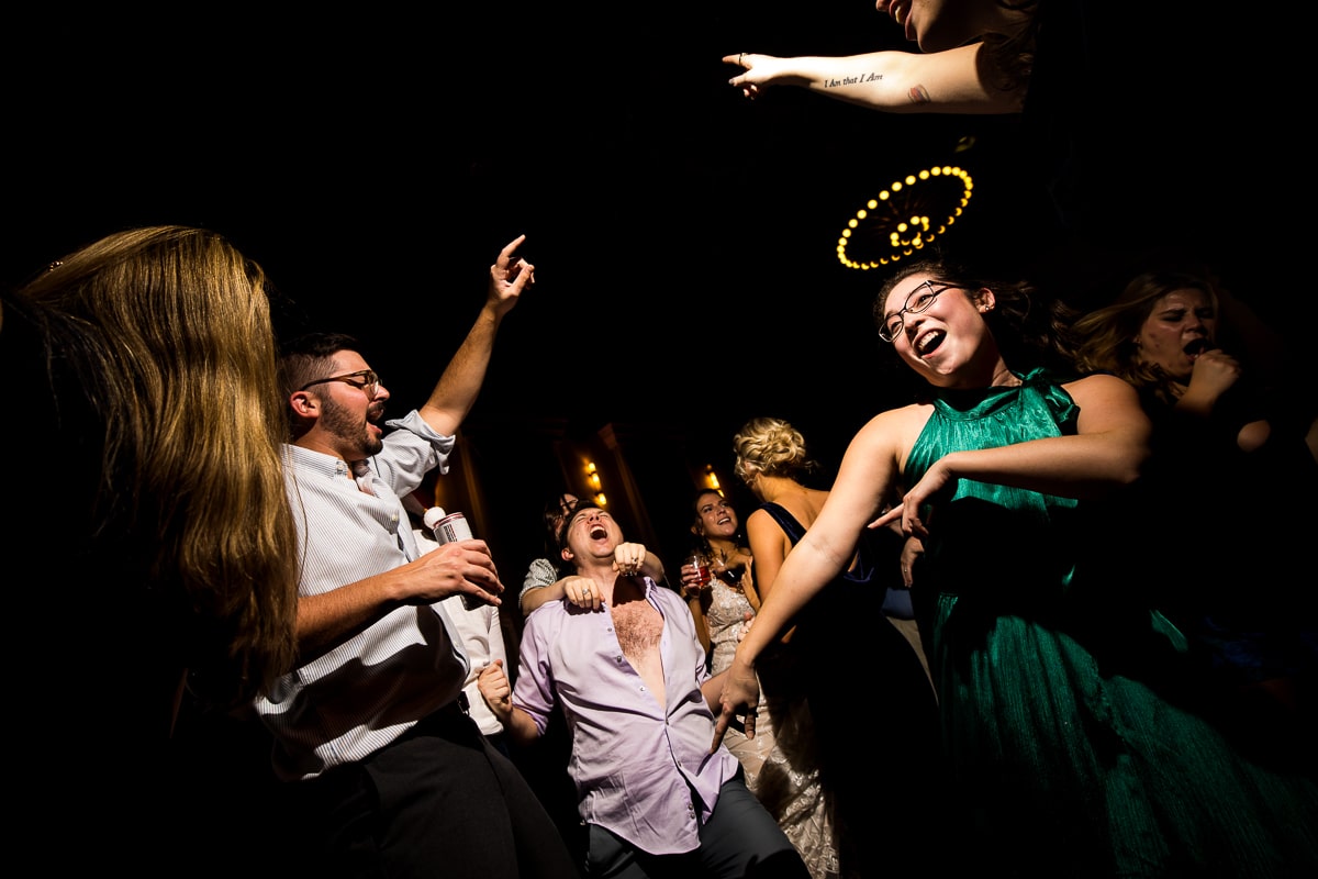 wedding photographer, rhinehart photography, captures the fun atmosphere at the wedding reception