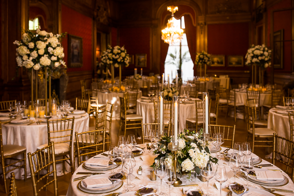 rhinehart photography, captured this detail image of this dc wedding venue featuring the tables and table decor 