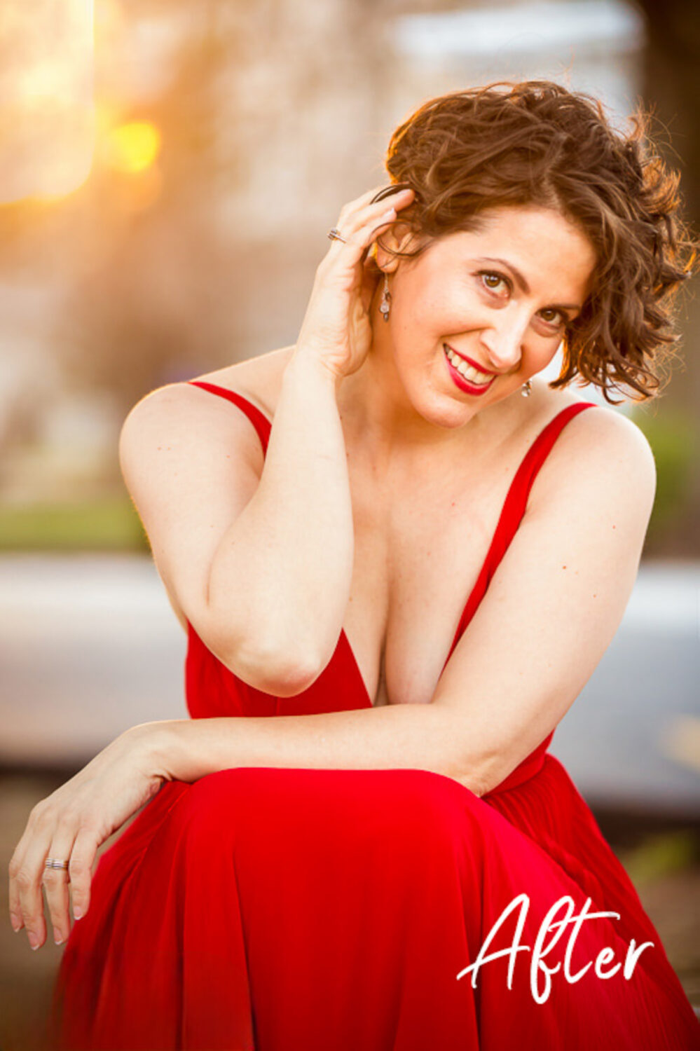 vibrant, colorful image of this opera singer's new headshots during this creative branding session