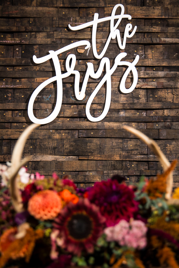 unique, fun wedding inspiration of different style wedding signs and antler decor that can be used for a country wedding reception 